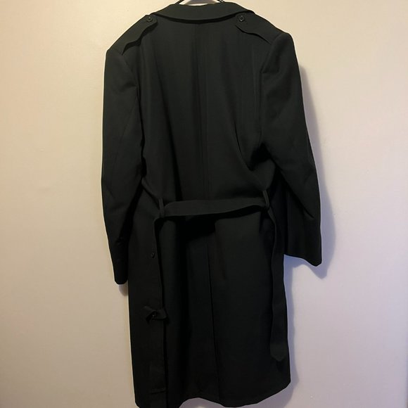 Logistik Unicorp Canadian Military Wool Coat Green Double Breasted Belted Jacket - Picture 3 of 5